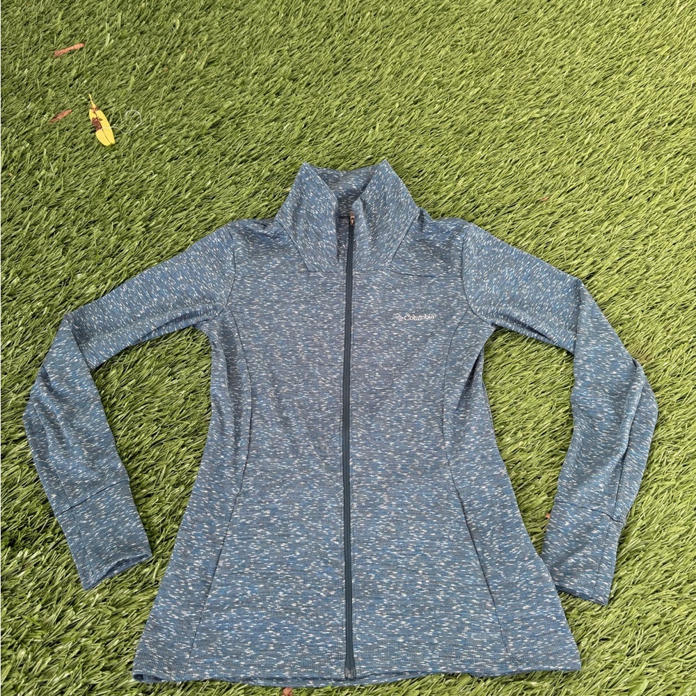 Columbia Speckled Blue Knit Jacket/Base Layer